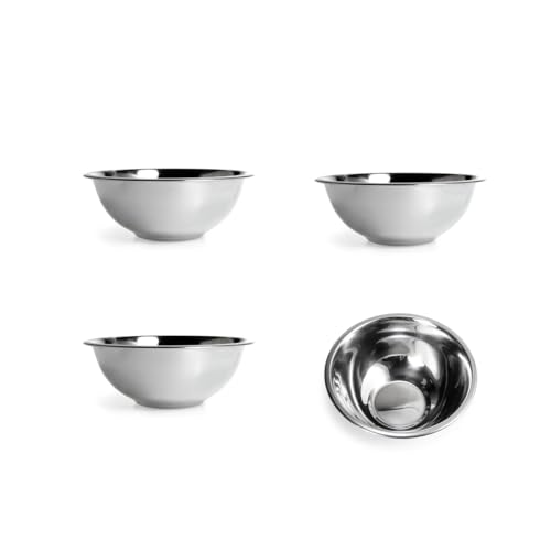 Genérico, Tigela Inox Pequena 380ml Buffet Cozinha Profissional 4un