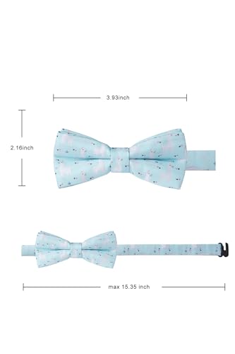 Image of HISDERN Bow Ties for Boys Pre Tied Toddler Bow Tie Adjustable Kids Bowties Clip On Fun Patterned Bowties for Wedding Party