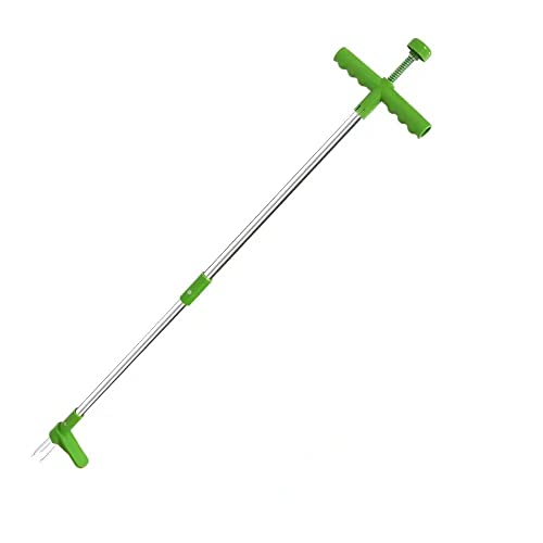 Bzdmly Weed Puller, Stand Up Root Removal Tool, Long Handle Garden Weeding Tool With 3 Claws, Hand Weeder Standing Puller For Dandelion, High Strength Manual Root Pulling And Picker (Green) #TOP3