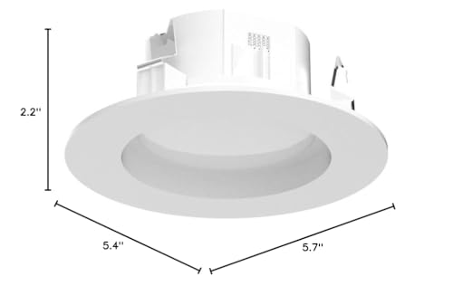 Sunco 12 Pack 4 Inch LED Recessed Lights Retrofit, Dimmable Can Lighting, 660 LM, 11W (40W Equivalent), Selectable CCT 2700K/3000K/3500K/4000K/5000K, Smooth Trim, Damp Rated UL. - Thumbnail 7
