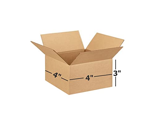 Image of Box Brother 3 Ply Brown Corrugated Packaging Box Size: 4x4x3 Length 4 in Width 4 in Height 3 in Suitable E-commerce Shipping, Ideal as Home Shifting & Storage, Shipping Pack of 10
