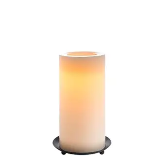 NOVEAU Home Flameless Wax Pillar LED Candle Height 8 x Diameter 4 Inches Function : Off ON 5 Hours Timer (Remote Operated Sold Separately) Battery Run Time 500 Hours Mild Vanilla Scented