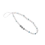 Fuqimanman2020 1-2 PCS Blue Green Pink Colorful Evil Eye Phone Charm- Beaded Phone Lanyard, Aestheti
