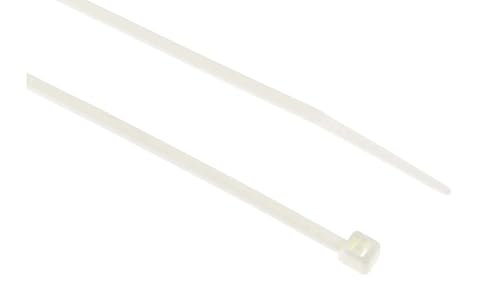 Cable Ties, 3mm and 2.5mm Widths, 100mm, 150mm, and 200mm Lengths, Black and White