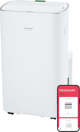 Frigidaire Gallery 3-in-1 Smart Inverter Portable Room Air Conditioner with Wi-Fi & Air Quality Monitoring 14,000 BTU (ASHRAE) / 10,500 BTU (DOE), Cools Up to 700 Sq. Ft., Ultra Quiet, White