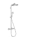 Columna De Ducha Hansgrohe Crometta E 240 - Cromada, Con Grifo Termostático Y Cabezal De Lluvia 24 Cm, Sistema QuickClean Antical
