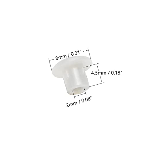Image of MroMax 30Pcs Screw Cap Cover 3 /16inch Bottom Dia Fit for 4.5-5mm Diameter Hole Plastic Tube Cover Shelf Peg Hole Plugs for Cupboard Bookshelf Shelf Closet Cabinet Bracket Furniture White Tone