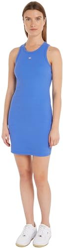 ¿Descubre el secreto de Tommy Jeans para lucir como una estrella en este vestido Tank Bodycon azul que te hará sentir como la reina del canal?