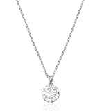MOTIBACK Diamond Silver Necklace, Women's Necklace with Diamond Pendant, Elegant and Fashionable Pendant for Women, Adjustable Length, Gift for Women