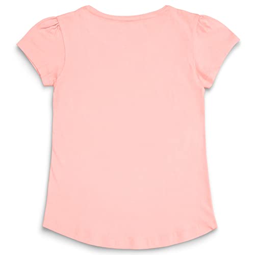 Image of Kidsville Minion 2 Printed Regular Fit Peach Cotton Girl's T-Shirt