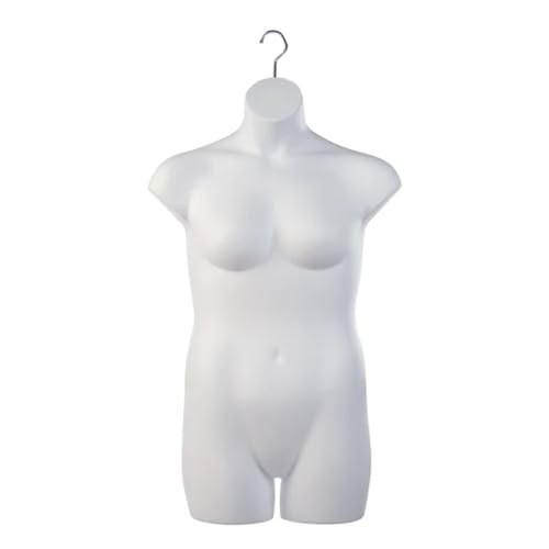 Female Plus Size 3/4 Form - Hard Plastic, Black, White or Fleshtone
