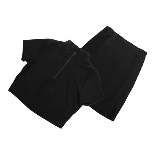 Manga corta y falda ajustable en ropa de fiesta para mujer estilizada