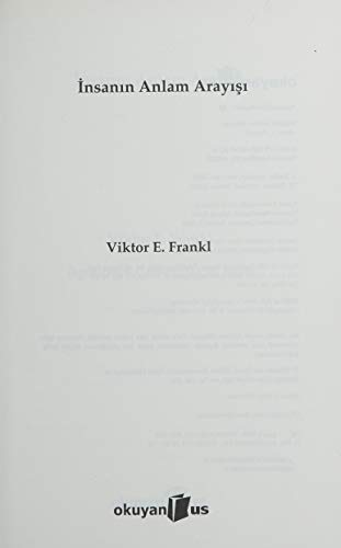 Insanin Anlam Arayisi: Man's Search for Maning ... [Turkish] 6054054201 Book Cover