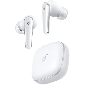 Soundcore Liberty 5 by Anker,Noise-Cancelling Wireless Earbuds,Stronger Voice Reduction,Real-Time Adaptive Noise Cancellation,Fast Charging,Dolby Audio,6-Mic AI Clear Calls,Long Battery Life