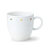 NARUMI(ナルミ) マグカップ デイプラス(Day+) ドット 360cc ホワイト 水玉 かわいい カジュアル 大きめ 電子レンジ 食洗機対応 ギフト箱入り 40627-2932RB