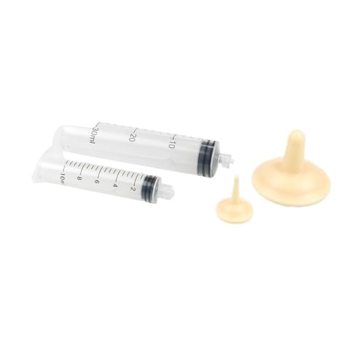 Jeringa Para Alimentación De Mascotas, Alimentación De Crías Para Medición Precisa De Leche, Jeringa De Alimentación Con Chupete, Adecuada Para Gatitos/cachorros/hámsters/conejos/ardillas(M (10ml+30ml