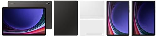 Image of Samsung Galaxy Tab S9 RAM 8 GB, ROM 128 GB, Wi-Fi + 5G Tablet, Gray with S9 Screen Protector, Transparent & S9 Book Cover Keyboard, Black & S9 Privacy Screen, Black & S9 Smart Book Cover, White