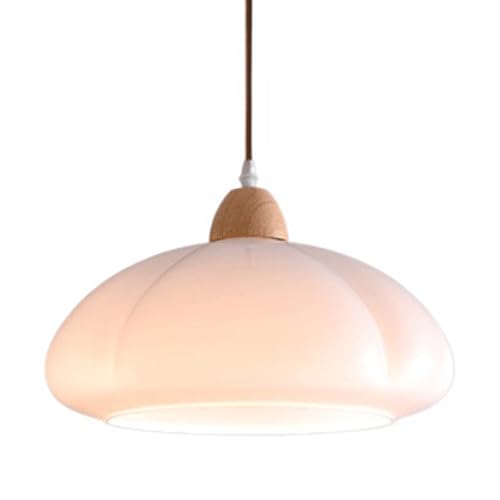 HEBXMF Flush Mount Ceiling Lighting Fixtures,French Retro Style Chandelier,Creative High Light Transmission Glass Hanging Lamp Lampshade,Living Room Dining Room Bedroom Decoration Pendant Light
