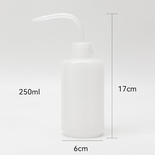 SAQMEW Lab Wash Bottles with Scale Markings, 8oz/250ml, Leak-Proof Squeeze Bottle with Narrow Spout, 4-Pack - Thumbnail 2