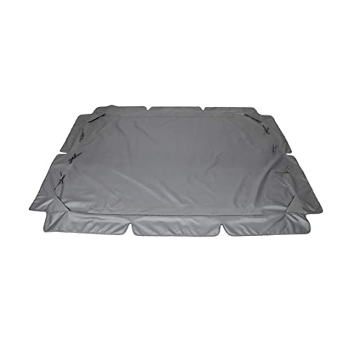 Toldo para columpio de jardín de 3 plazas con cubierta de asiento impermeable gris 2