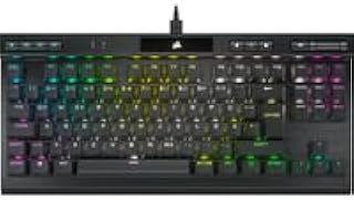 Corsair K70 RGB TKL Optical Mechanical Gaming Keyboard (RGB LED Backlight, OPX Key Switch, AXON Hyper Processing Technology) Black CH-911901A-DE