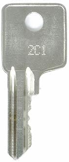 A silver-colored replacement key with '2C1' stamped on its head.