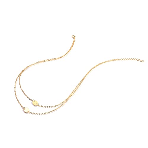 Collier chaîne cercle doré multi-rangs, le cadeau idéal pour femme et fille