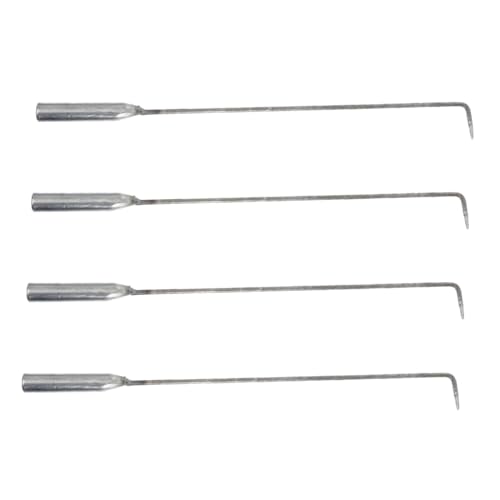 Alipis 4pièces Tisonnier Intérieur Lot De Bâtons De Feu De Camp Extra Longs Pour Foyer Extérieur Outil De Cheminée Robuste Long Crochet à Charbon