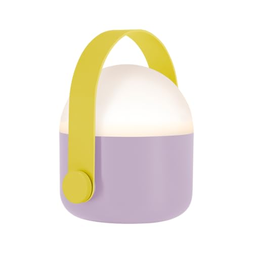 REMEMBER Leuchte Ole lilac H 15 cm Ø 13.4 cm Kunststoff/Metall Moderne Design Tischleuchte für Wohnraum dekorative LED Lampe für Wohnzimmer Schlafzimmer oder Büro