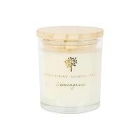 Nicola Spring Lemongrass Scented Candle - 130g - 21 Hour Burn Time Natural Soy Wax Aromatherapy Candle Single Wick Home Fragrance for Relaxation, Bedroom Decor, Living Room & Gift Giving