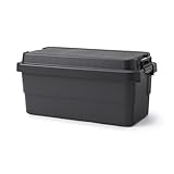 無印良品 【2個セット】再生ポリプロピレン入り 頑丈収納ボックス ダークグレー 特大 84394300