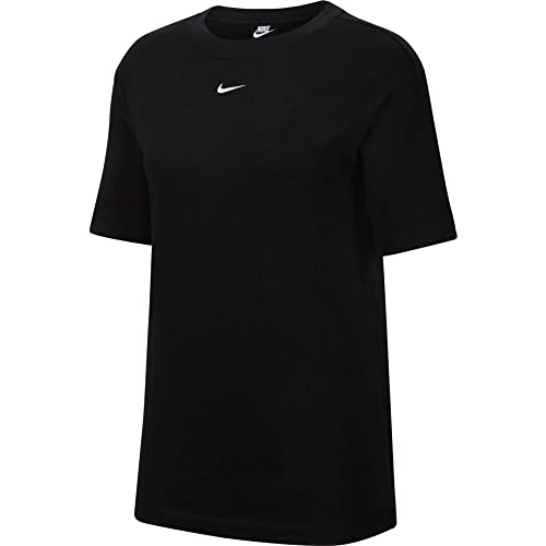 Nike DH4255-010 W NSW ESSNTL TOP SS BF T-Shirt Womens Black/(White) XS