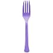 Premium Heavy Weight Plastic Forks | New Purple | Pack of 48 | Party Supply