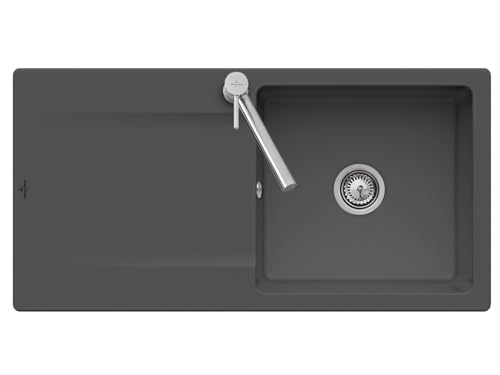 Villeroy & Boch Siluet 60-3336 01 i4 Graphit Keramikspüle Handbetätigung