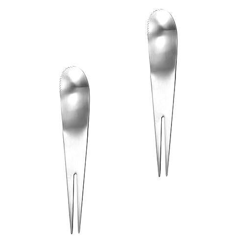 Abaodam 2 Pcs Stainless Steel Set Silverware Forks Only for Dessert Fruit Puree Snack Party