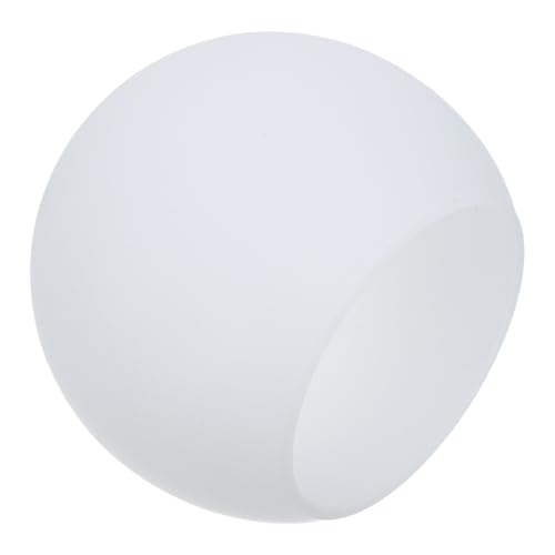 Alipis Pantalla de Globo Esmerilada de Vidrio Blanco para Lámparas de Baño y Apliques de Pared, Estructura de Doble Orificio y Boca Plana para Dormitorios y Salas