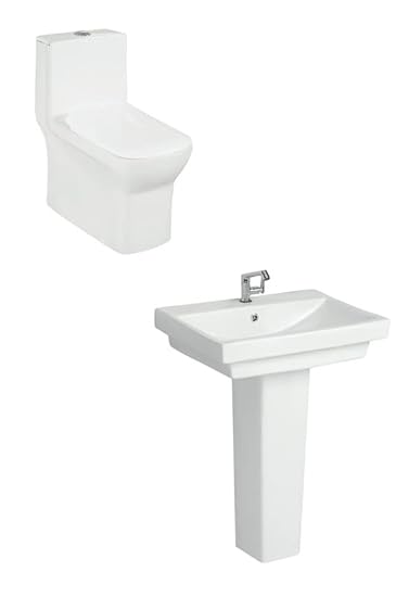 Western Toilet Floor With Wash Basin (Pack of 2)|Sanitary Ware (128-Sanitary Ware 2)