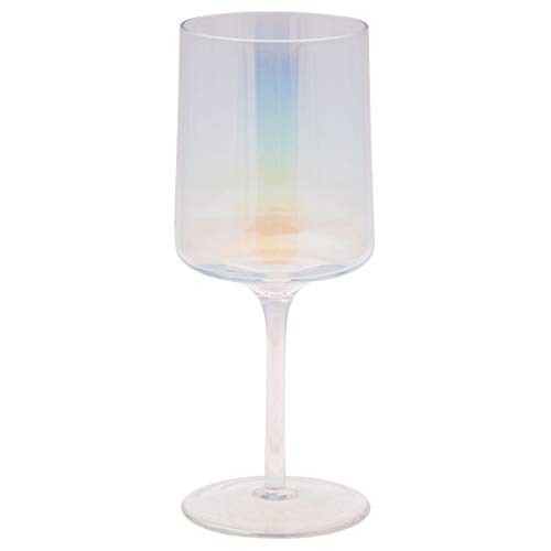 KARMA GIFTS MID CENTURY WINE GLASS IRIDESCENT