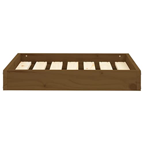 vidaXL Hundebett Honigbraun 61,5x49x9cm Massivholz Kiefer Hundekorb Hundesofa