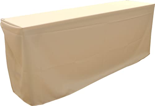 のれん工房 防炎 テーブルクロス 無地 イベント 展示会 説明会 125cm×320cm テーブルカバー 業務用 全14色 アイボリー 98092