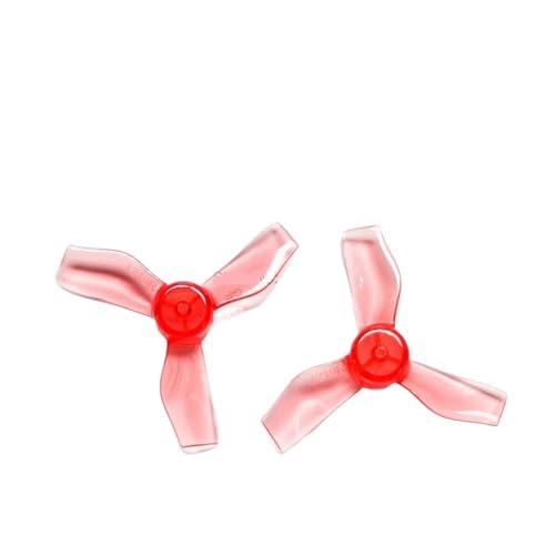4ペア8個1mm 3ブレード 1219 31mm コアレスブラシレスモーター CCW/CW プロペラ RCドローン航空機部品と互換性あり(Red 4Pairs)