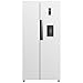 HYE American Fridge Freezer - Side By Side American Style Fridge Freezer With Water Dispenser, No Frost, 444L Freestanding Design, Low Noise (39dB), Bright White Finish - RF01AMWD460W03