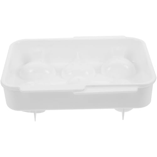 Bandeja reutilizable para cubos de hielo forma gato blanca miniatura 1