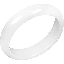 White Jade Bangle Bracelet for Women Retro Chinese Style Natural Jade Gemstone Jewelry Gifts for Mom Color 62mm