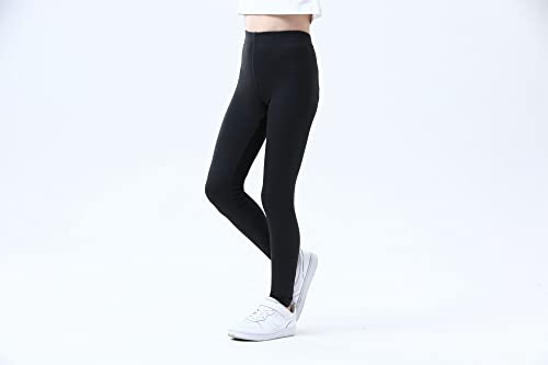 HAJAKADAS-Y Girls Athletic Leggings Kids Soft Yoga Pants Full-Length Pants Basic Wear (Black,8-9Y) by HAJAKADAS-Y - Image 2