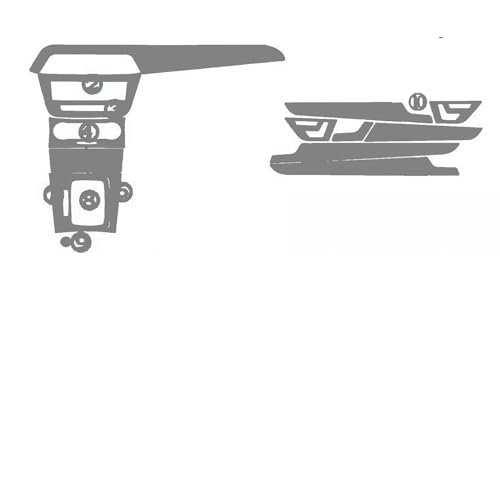 Décalcomanies 3D argent pour console centrale Benz W204 2011-2014