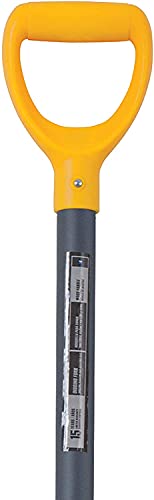 True Temper 2682403 4-Tine Spading, Pitch Fork, Garden Fork Heavy Duty - 46 Inch Long, D-Grip Fiberglass Handle, Gardening Hand Tools, Long Handle Garden Fork, Manure Fork, Strong Garden fork Digging