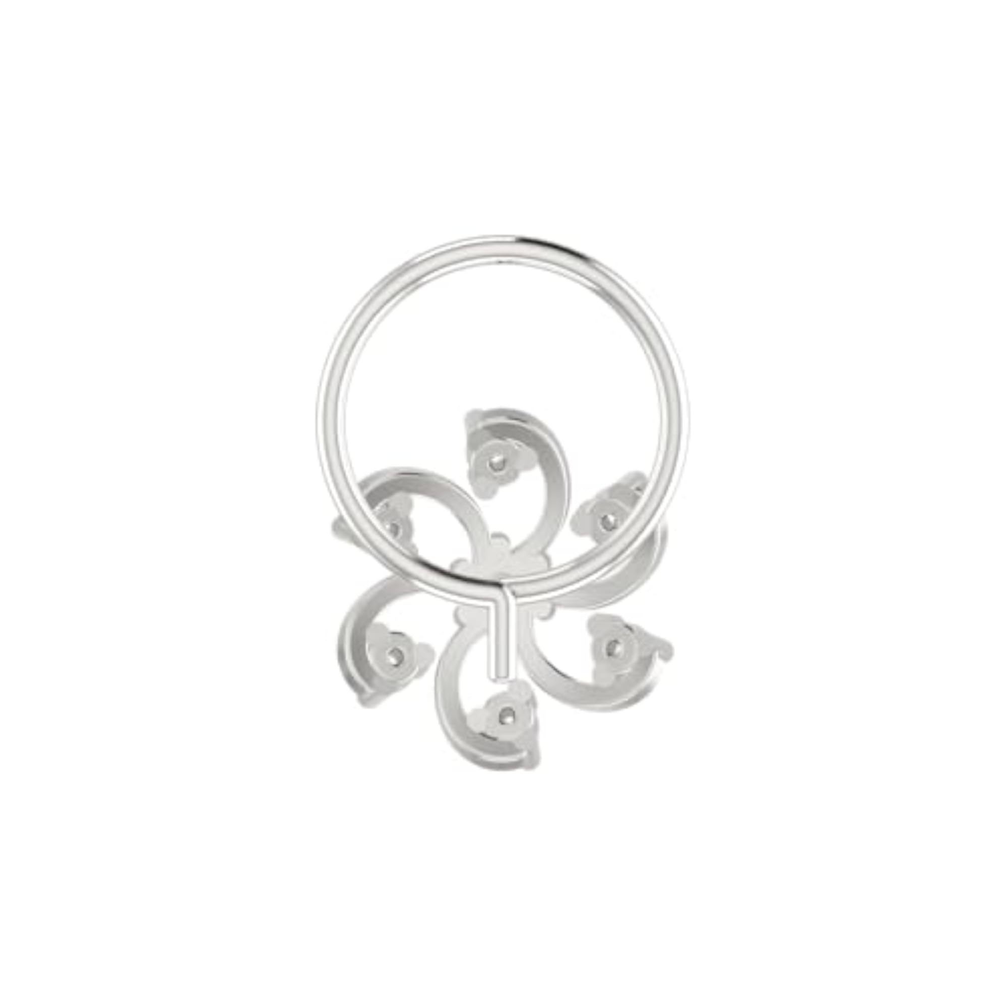 Women's 14Kt White Gold Stud Nosering