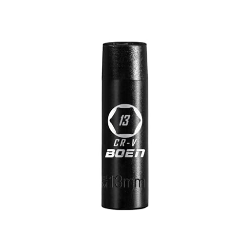 Image of Mr. wintek 1/2" Drive Deep Impact Socket, 13mm Metric Socket, Cr-V Steel