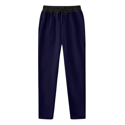 mens drawstring waist straight wide leg sweatpants with pocket